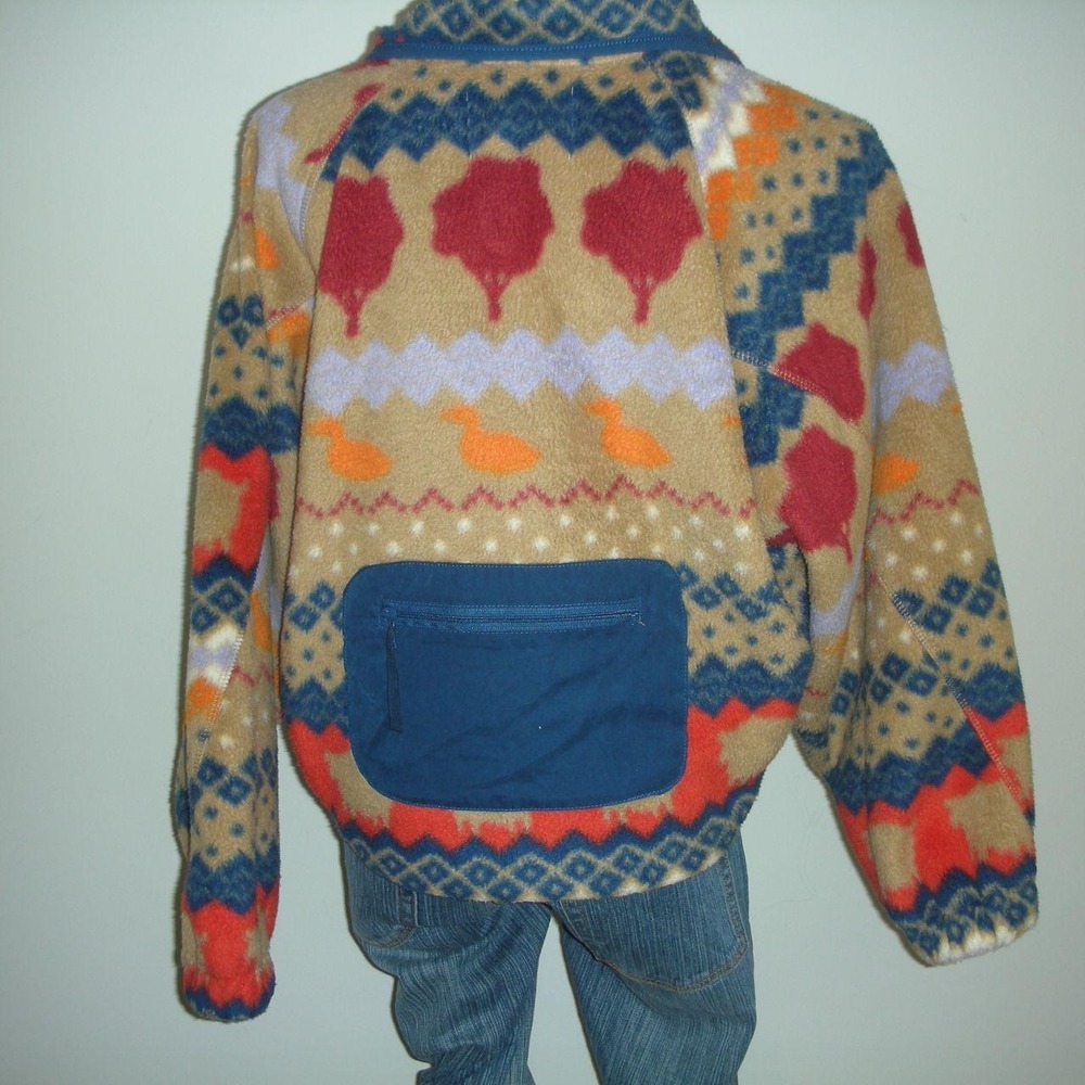 Urban Outfitters Retro Pattern Fleece Jacket S Gorpcore Y2K Outdoor Ski - Picture 5 of 7